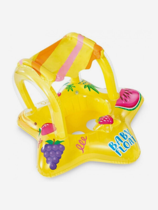 Надувной круг с трусами и навесом Intex 56573 "Kiddie float" (81х79 см) 1 - 2 года, Желтый