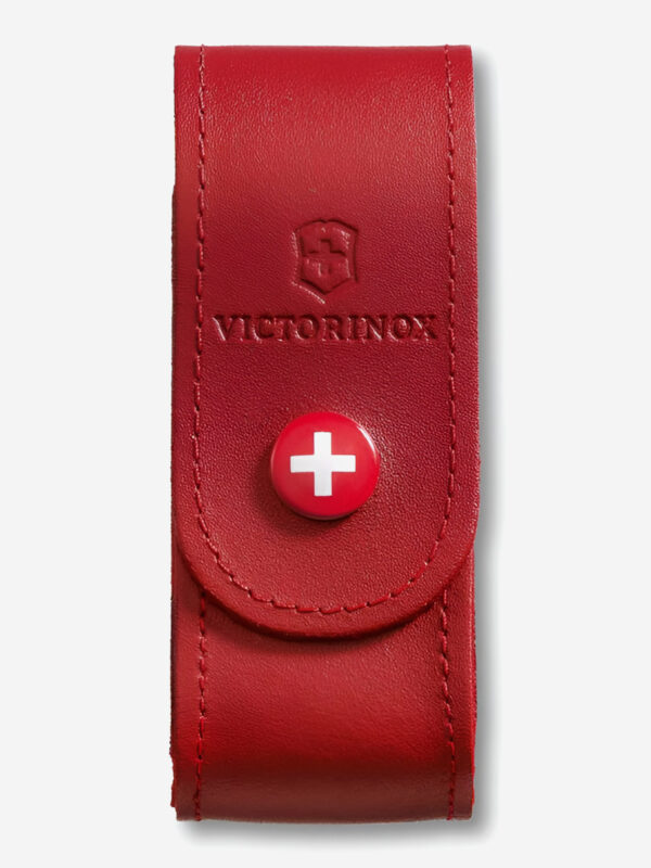Чехол Victorinox для ножей 91 мм, 2-4 уровня, кожаный, Красный