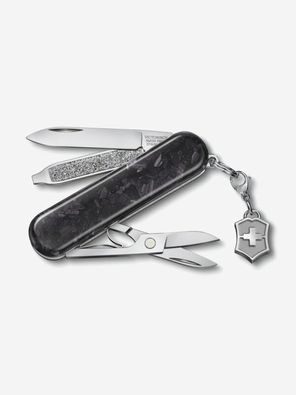Нож складной Victorinox Classic Brilliant Carbon, 58 мм, 5 функций, Черный