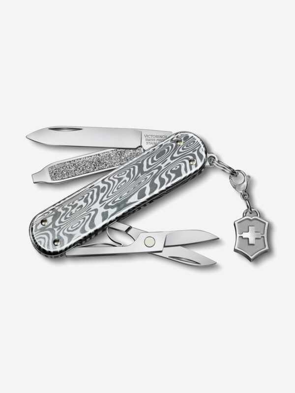 Нож складной Victorinox Classic Brilliant Damast, 58 мм, 5 функций, Серебряный