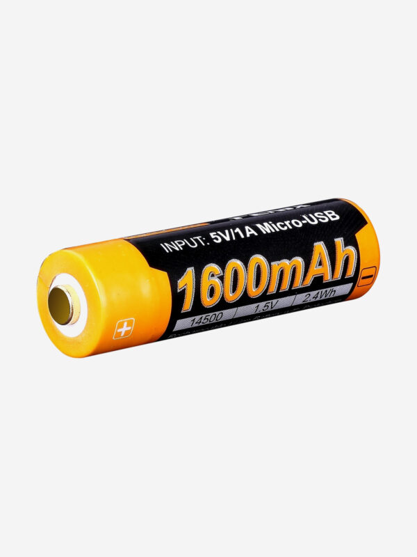 Аккумулятор Fenix, 14500 ARB-L14 1600U мАч, с разъемом для USB, Черный