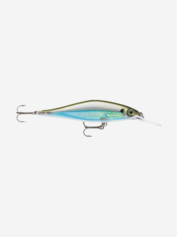 Воблер для рыбалки RAPALA Shadow Rap Shad 09, 9см, 12гр, цвет MBS, медленно всплывающий, Голубой