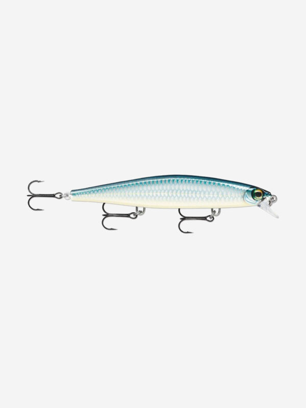 Воблер для рыбалки RAPALA Shadow Rap 11, 11см, 13гр, цвет BAP, медленно тонущий, Серебряный