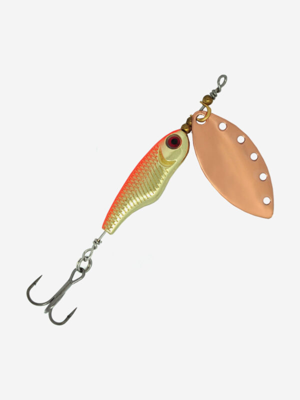 Блесна Mottomo Spin Blade #3 16g Copper для спиннинга. Вертушка на голавля, жереха, щуку, Мультицвет