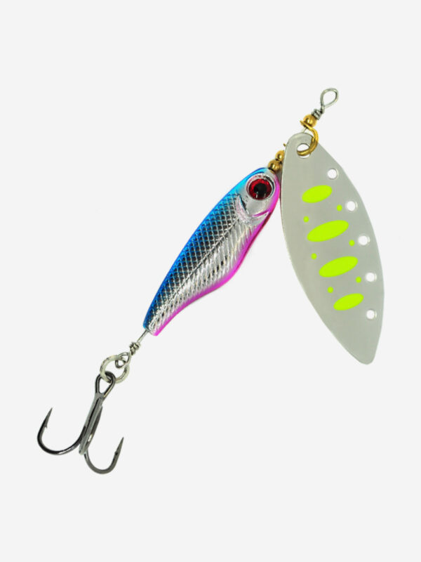 Блесна вращающаяся для рыбалки Mottomo Spin Blade #2 9g Silver 22 для спиннинга. Вертушка на на голавля, жереха, щуку, Мультицвет