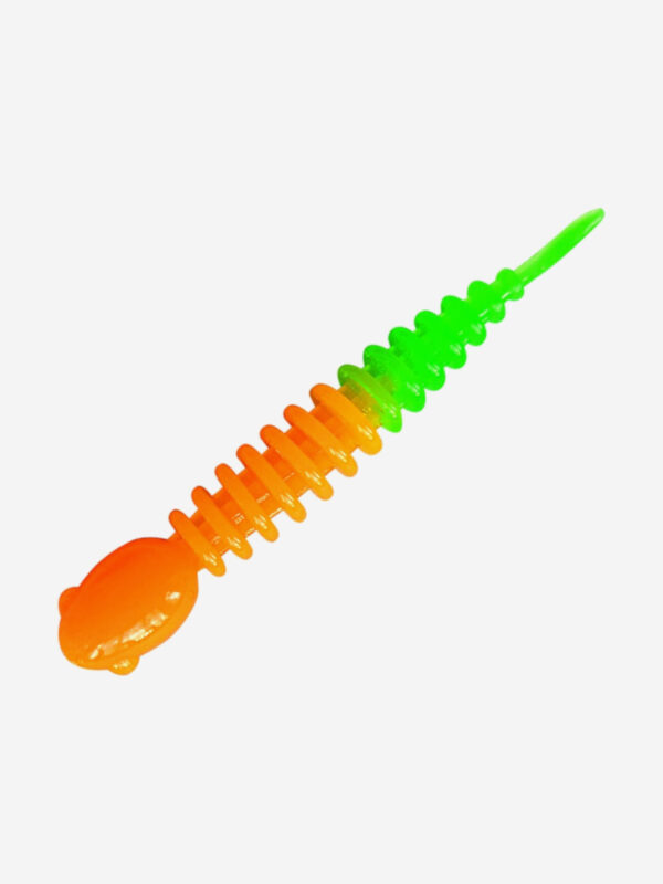 Силикон TROUT LURE (SANSAN) в банке, GOLOVASTIK 50, СЫР, COL. 24 (Orange-Green), (12шт), Мультицвет