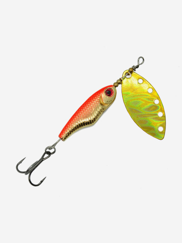 Блесна вращающаяся для рыбалки Mottomo Spin Blade #2 9g Gold Gold для спиннинга. Вертушка на голавля, жереха, щуку, Мультицвет
