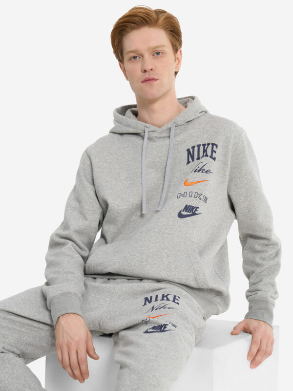 Худи мужская Nike Club, Серый