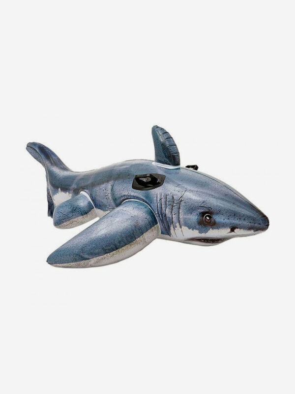 Надувная игрушка Intex 57525NP Белая Акула Great White Shark Ride-On (173х107см), Серый