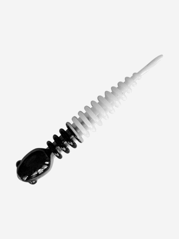Силикон TROUT LURE (SANSAN) в банке, GOLOVASTIK 50, СЫР, COL. 13 (White-Black), (12шт), Мультицвет