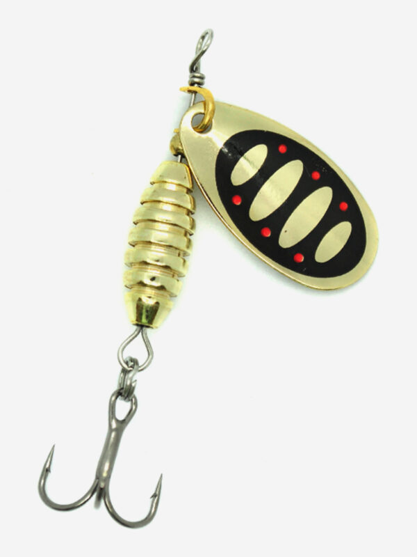 Блесна вращающаяся для рыбалки Mottomo Bug Blade #1 5.5g Gold 19. Приманка на щуку,окуня,форель., Золотой