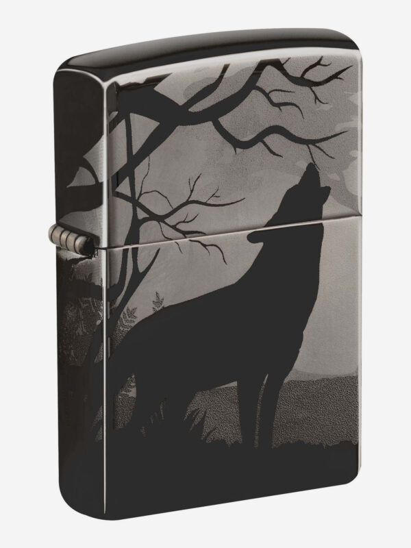 Зажигалка бензиновая ZIPPO 49188 Wolves, Черный