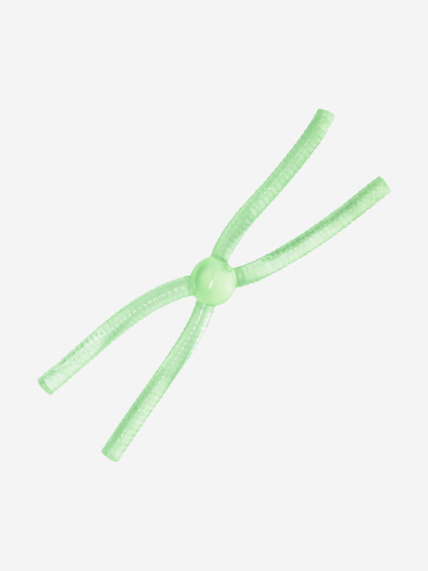 Силикон TROUT LURE (SANSAN) в банке, DOSHIK-X 80, СЫР,COL. 108 (Clear Green/Green Glow), (12шт), Зеленый