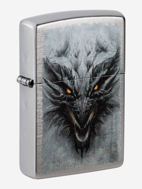 Зажигалка бензиновая ZIPPO 48732 Dragon, Серебряный