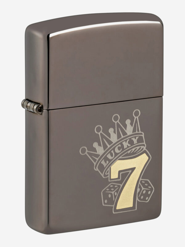 Зажигалка бензиновая ZIPPO 48913 Lucky 7, Черный