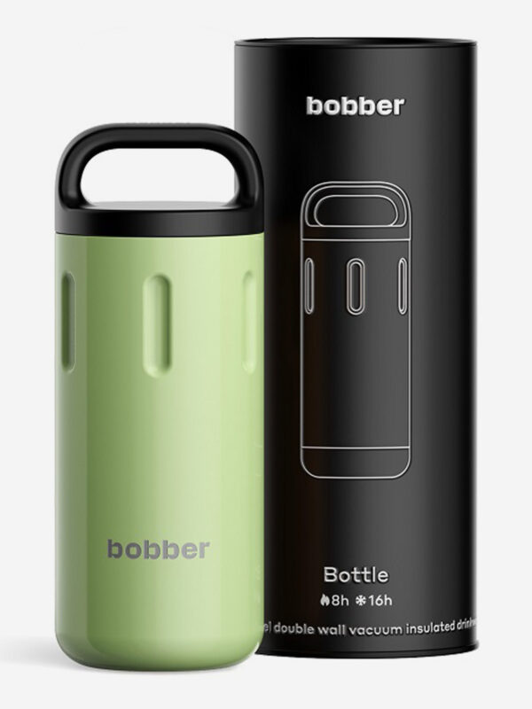Термокружка BOBBER Bottle с ручкой 590 мл, тепло до 8 часов, мятный, Зеленый