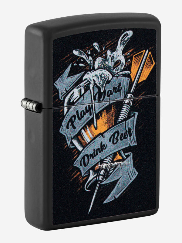 Зажигалка бензиновая ZIPPO 48679 Darts, Черный