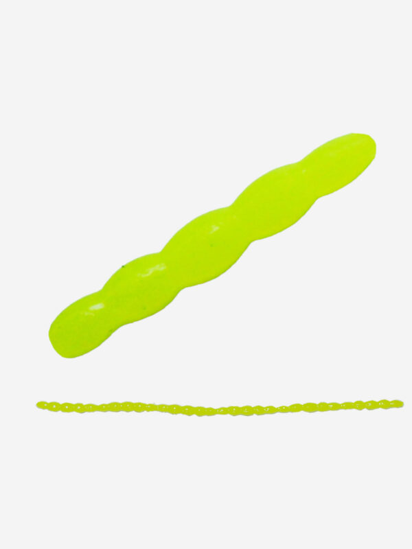 Виброхвост SANSAN WORM MOTIL 50 (Col. 08 Chartreuse), Желтый
