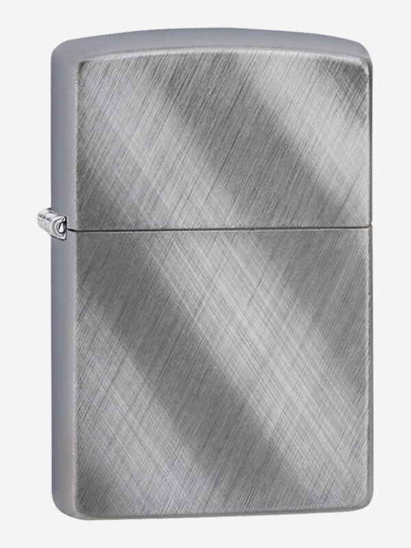 Зажигалка бензиновая ZIPPO 28182 Classic Diagonal Weave Brushed Chrome, Серебряный
