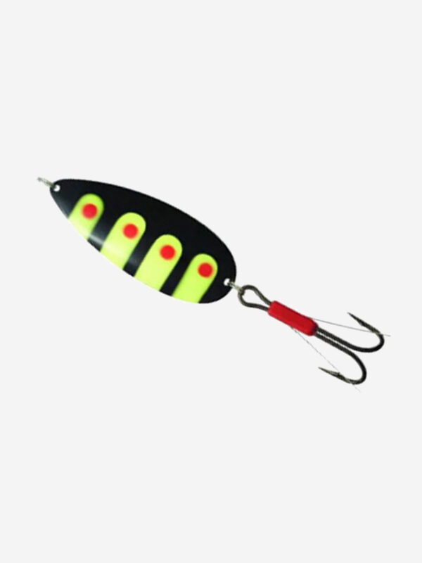 Блесна для рыбалки Kuusamo Hauki 80/22 незацепляйка, BL/R/Fye-S (колеблющаяся), Черный