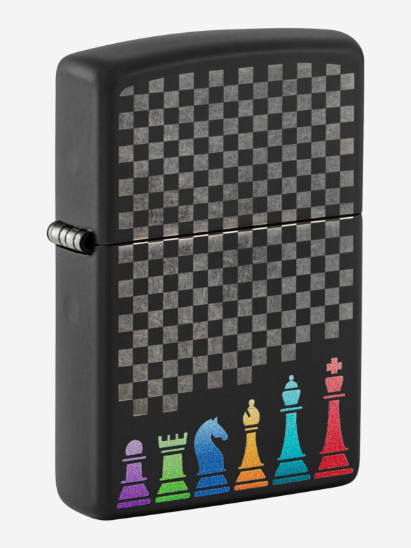 Зажигалка бензиновая ZIPPO 48662 Chess Pieces, Черный