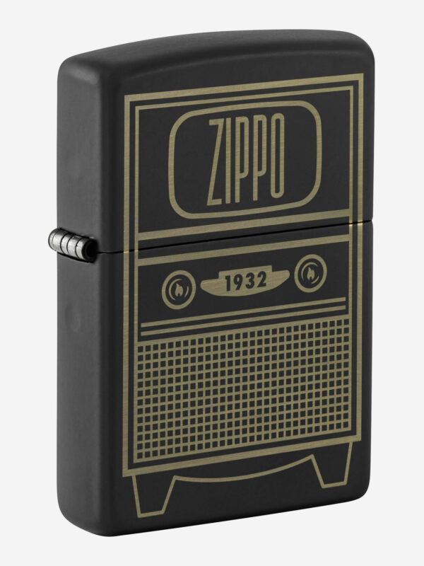 Зажигалка бензиновая ZIPPO 48619 Vintage TV, Черный