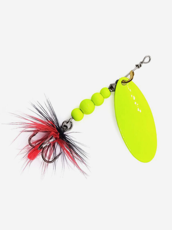 Блесна вращающаяся для рыбалки Mottomo Breeze Blade #2 8g Fluo для спиннинга. Вертушка на голавля, жереха, щуку, Мультицвет
