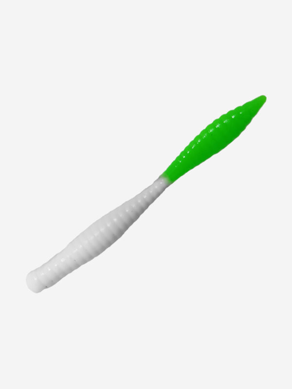 Силикон TROUT LURE (SANSAN) в банке, BEAVER 77, СЫР,COL. 15 (White-Green), (10шт), Мультицвет