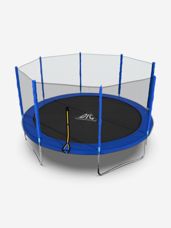 Батут DFC Trampoline Fitness с сеткой 14ft, Синий