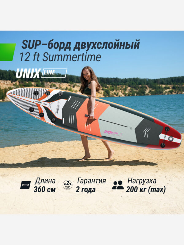 SUP-борд UNIX Line Summertime 360 см, Серый