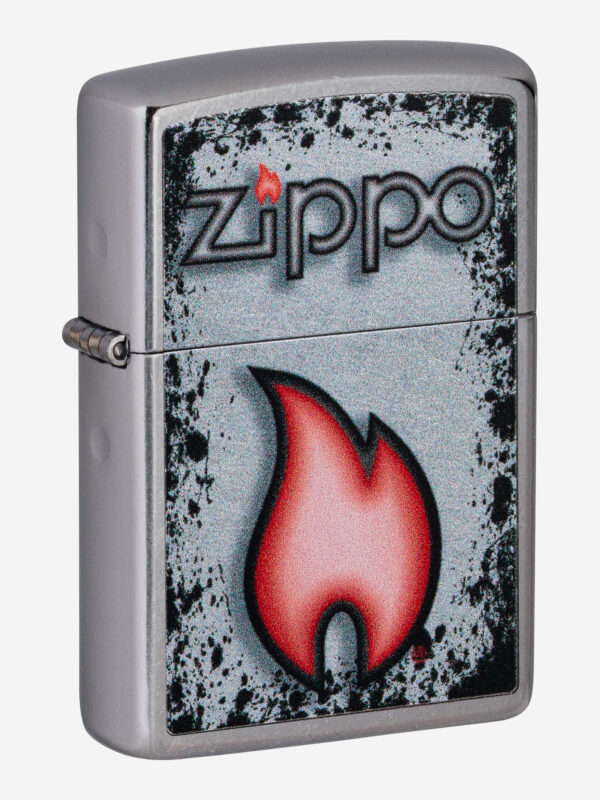 Зажигалка бензиновая ZIPPO 49576 Flame, Серебряный