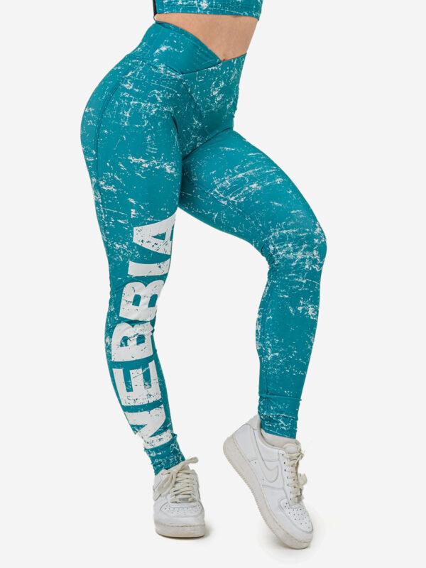 Легинсы спортивные женские Workout leggings ROUGH GIRL 616, Зеленый