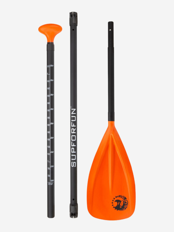 Весло разборное для sup-доски SUPFORFUN из фибергласса 170-220 см, Черный