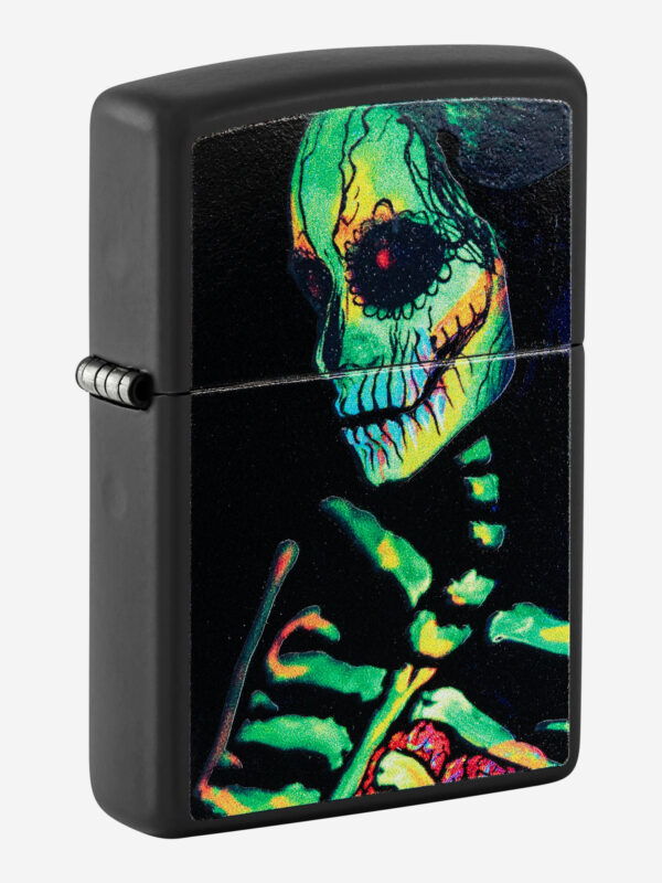 Зажигалка бензиновая ZIPPO 48761 Sugar Skeleton, Черный