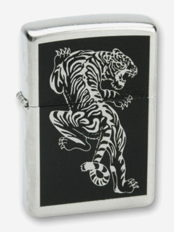 Зажигалка бензиновая ZIPPO 207 Tigre, Серебряный