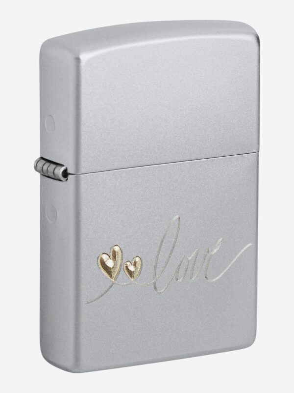 Зажигалка бензиновая ZIPPO 48725 Love, Серебряный