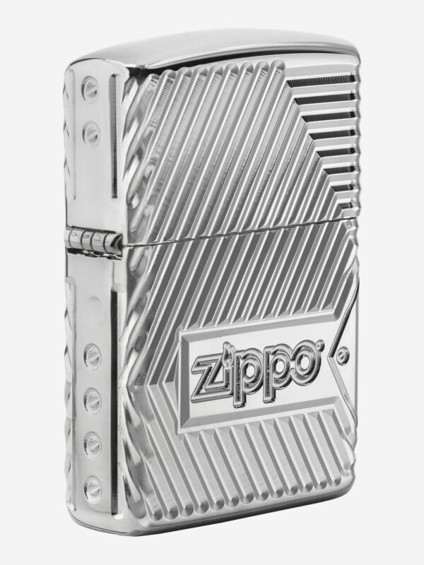Зажигалка бензиновая ZIPPO 29672 Armor Bolts, Серебряный