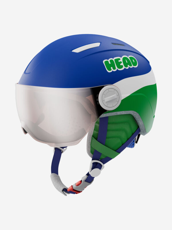 Шлем горнолыжный детский Head Mojo Visor с визором S2 (VLT 28%), Синий