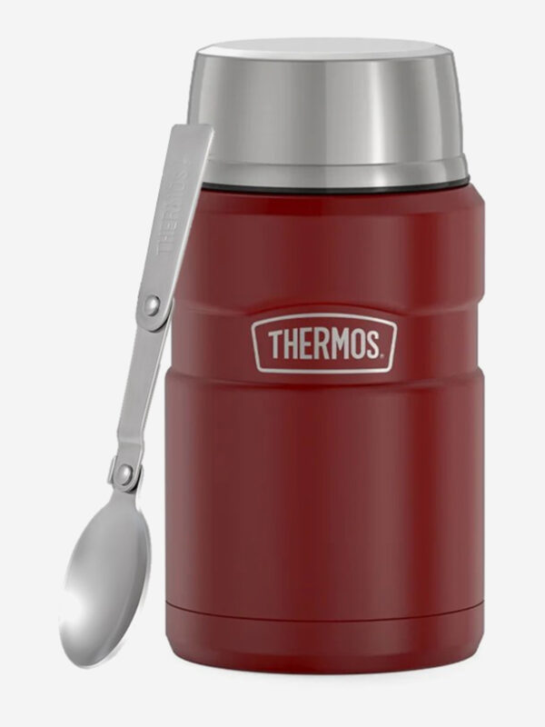 Термос из нерж. стали с ложкой тм THERMOS SK3020 MRR 0,71L, Красный