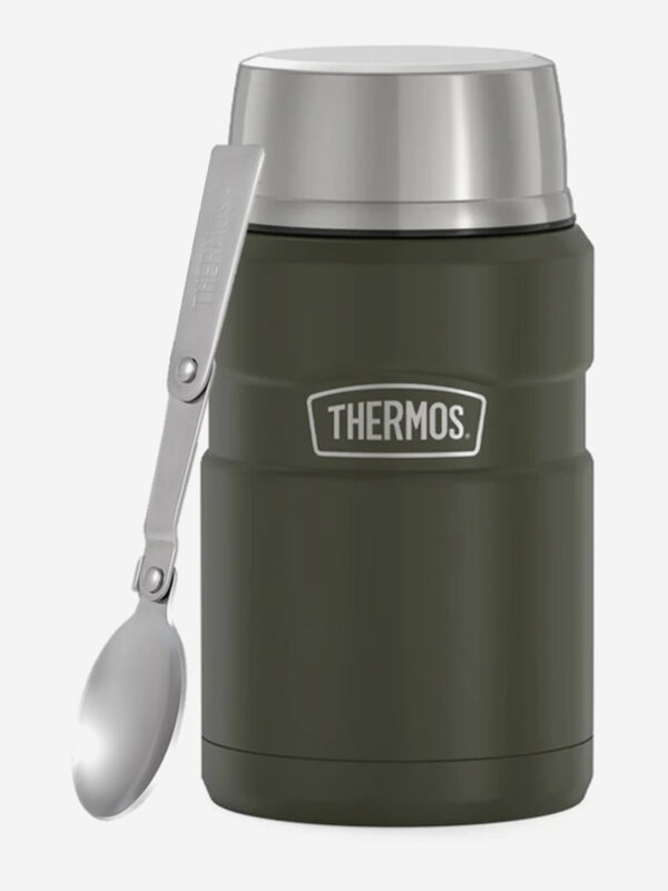 Термос из нерж. стали с ложкой тм THERMOS SK3020 MAG 0,71L, Зеленый