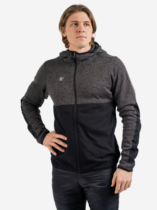 Кофта спортивная NoName Fleece Jacket UX 24 Black флисовая с капюшоном, Черный