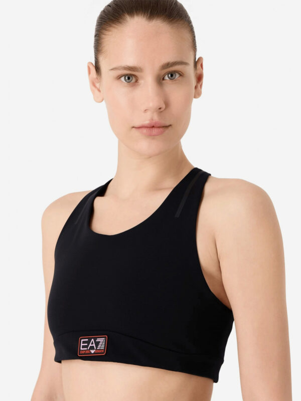 Топ спортивный женский EA7 Sport Bra, Черный