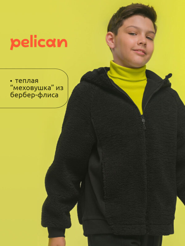 Толстовка для мальчиков Pelican, Черный