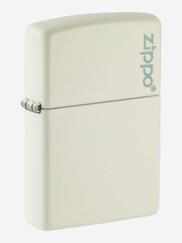 Зажигалка бензиновая ZIPPO 49193ZL Classic Logo Glow In The Dark, Белый