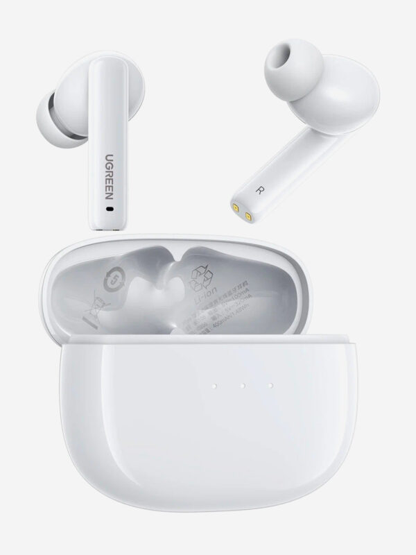 Беспроводные наушники Xiaomi UGREEN WS106 HiTune T3 Active Noise-Cancelling Wireless Earbuds с функцией активного шумоподавления белый EU VERSION, Белый