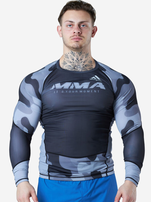 Рашгард c длинными рукавами IAMF Military MMA, Серый