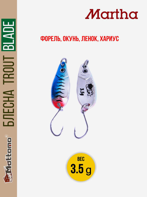 Форелевая блесна для рыбалки Trout Blade Martha 3.5g на щуку, Розовый