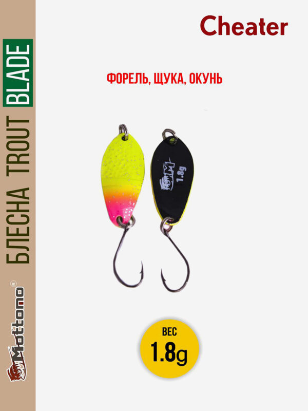 Форелевая рыболовная блесна Trout Blade Cheater 1.8g на щуку, Розовый