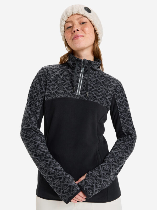 Джемпер женский Roxy Sayna Half Zip Kvj5, Черный