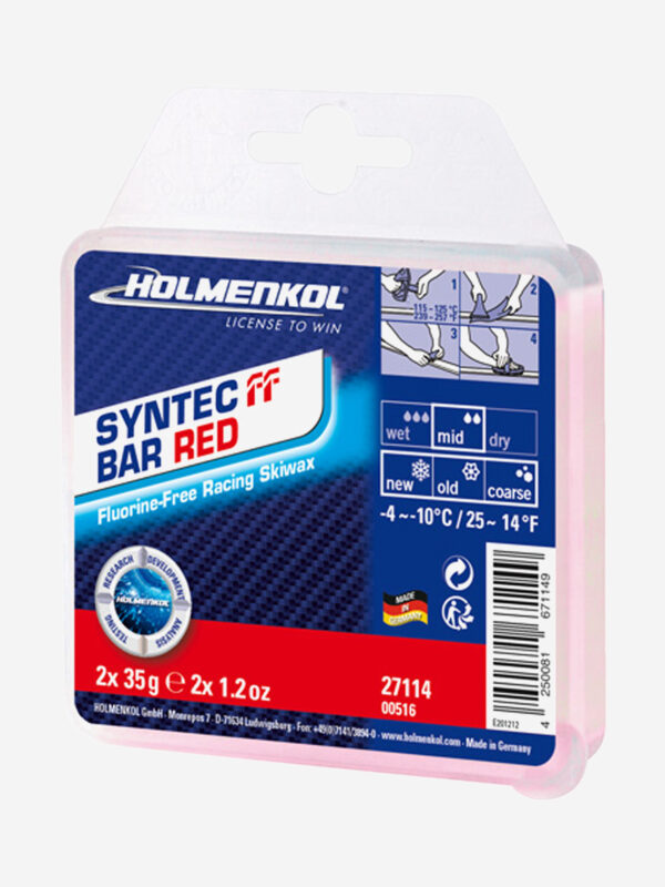 Мазь скольжения Holmenkol Syntec FF, 70 г, Красный